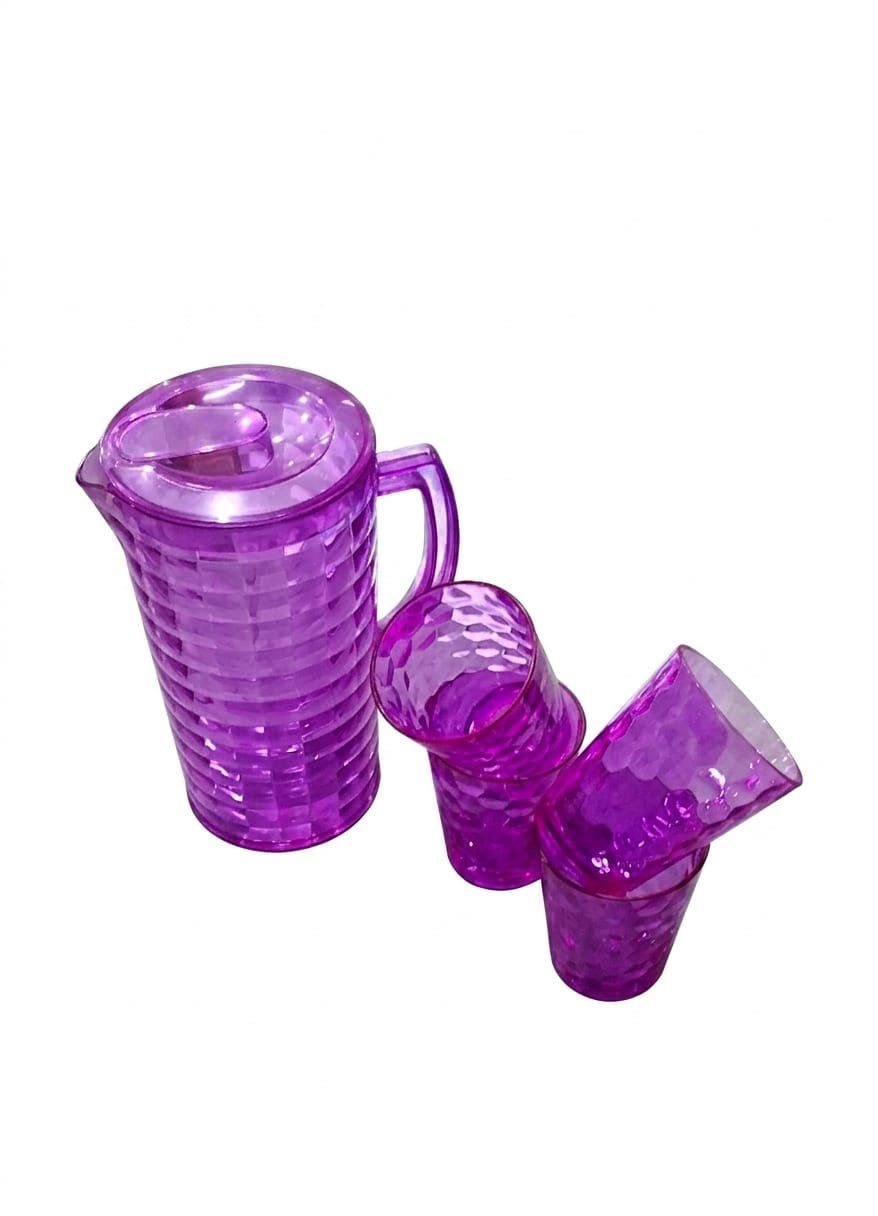water jug with cup set/ 2.5 ltr/ 4 cups