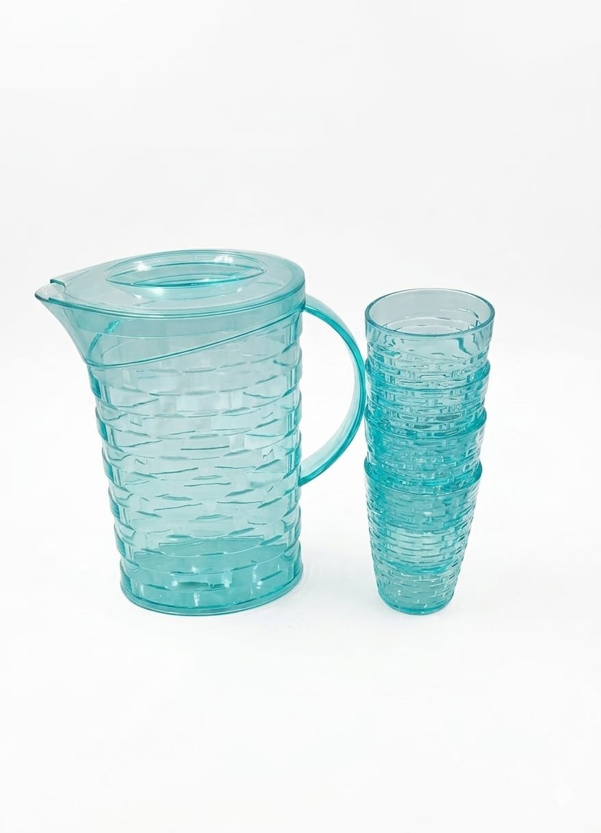 water jug with cup set/ 2.5 ltr/ 4 cups